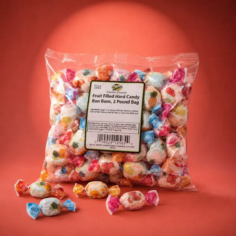 Arcor Fruit Filled Hard Candy, Bon Bons (2 Lb Bag)
