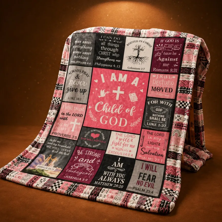 I Am a Child of God Fleece Blanket