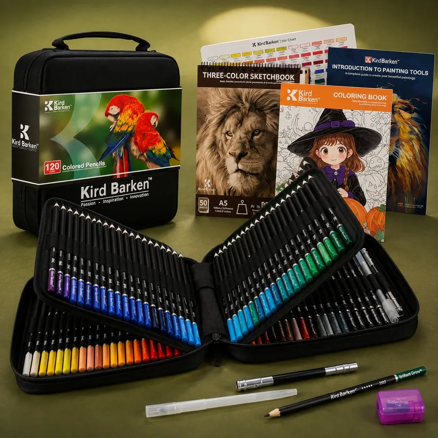 Kird Barken 147-Piece Colored Pencil Set
