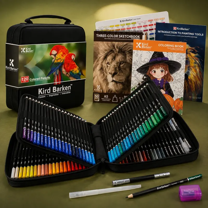 Kird Barken 147-Piece Colored Pencil Set