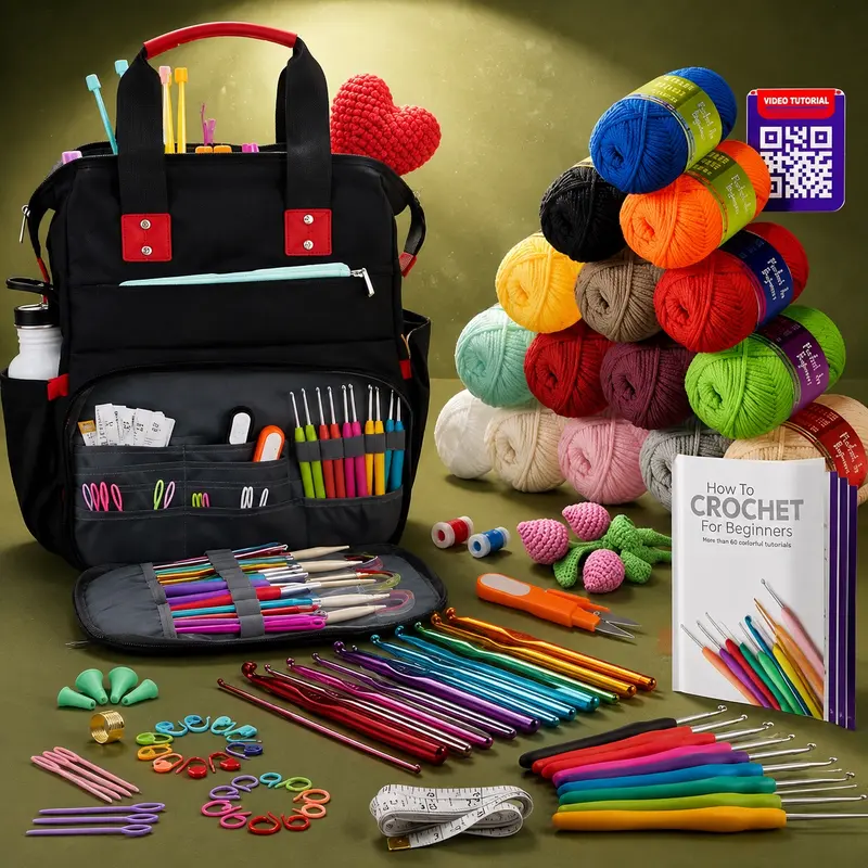 Crochet Kit for Beginners with Video Tutorials
