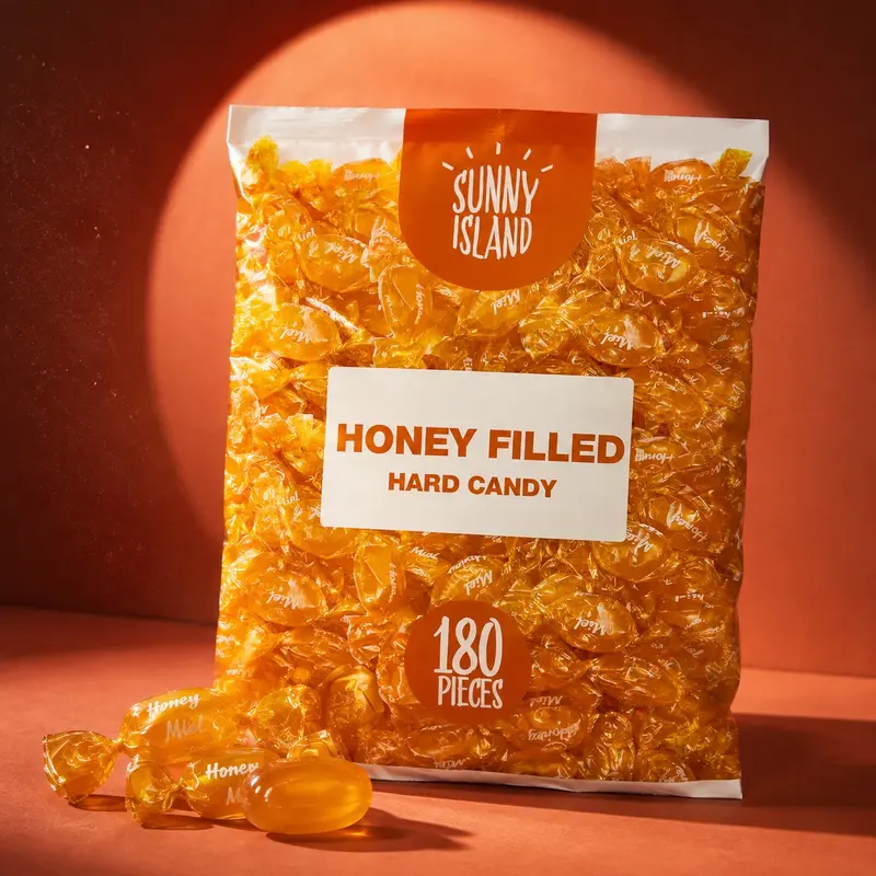 Honey Filled Hard Candy, Soothing Throat Drops (2 Lb Bag)