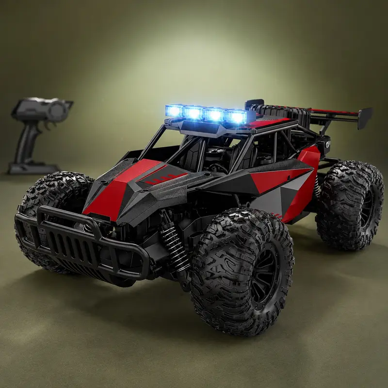 Remote Control Monster Truck, 1:12 Off-Road with LED Lights