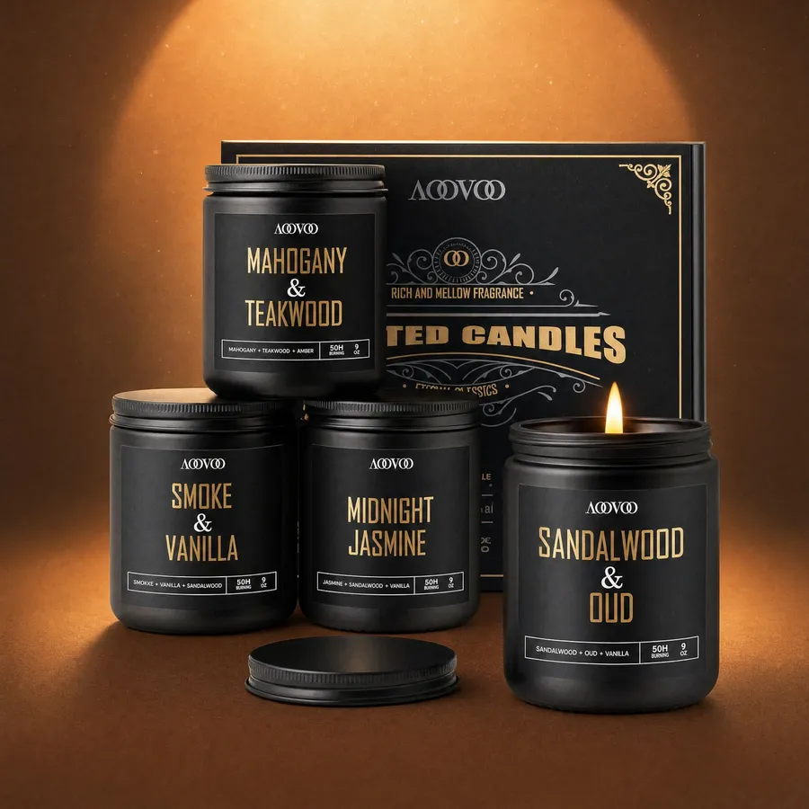 Soy Candle Gift Set for Men (4-Pack)
