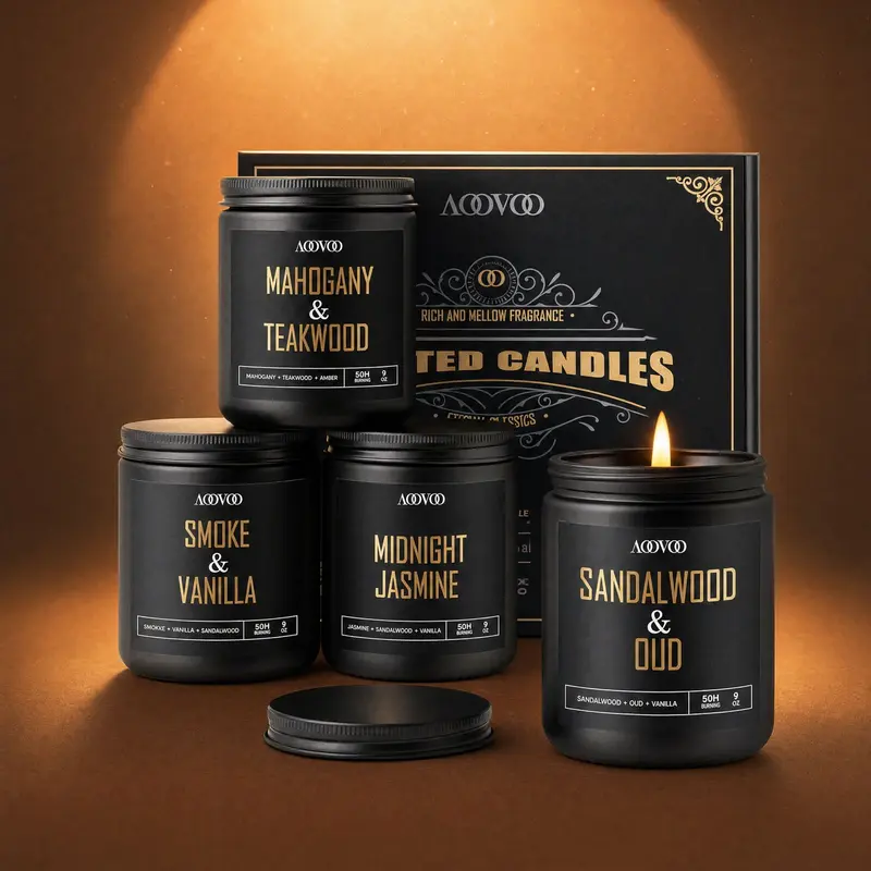 Soy Candle Gift Set for Men (4-Pack)