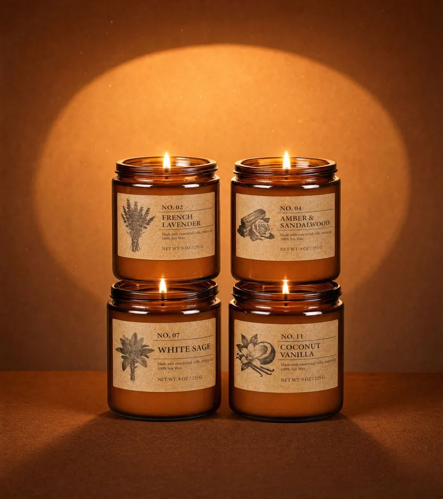 Soy Candle Gift Set for Women (4-Pack)