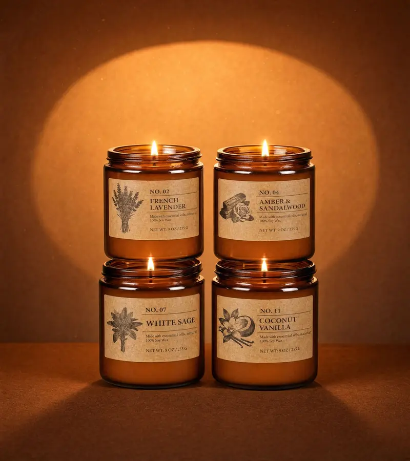 Soy Candle Gift Set for Women (4-Pack)