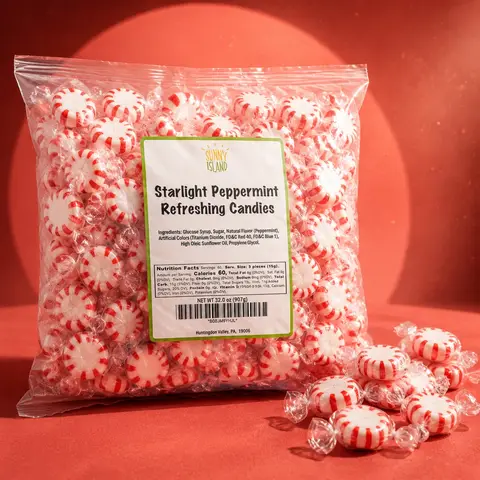 Starlight Mints Peppermint Candy (2 Lb Bag)
