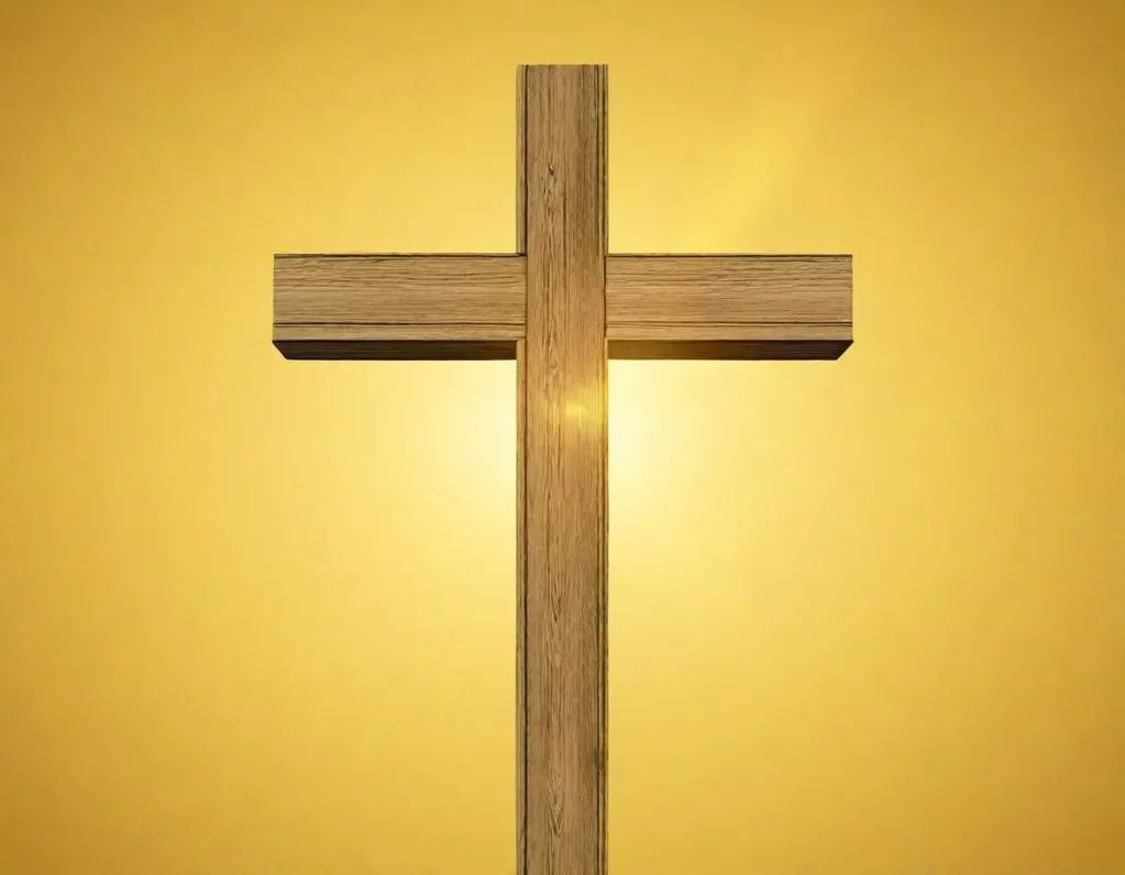 A wooden cross