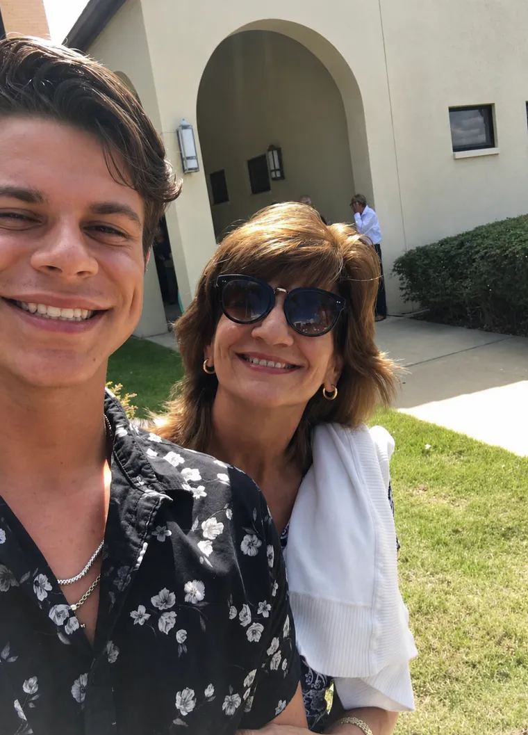 Yasmin Goetz with her son
